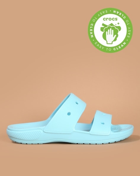 Blue croc outlet sandals