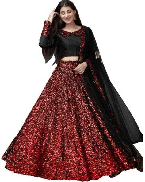 Black Lehenga Style Wedding Lehenga Choli, Black Lehenga Style Wedding  Lehengas and Black Lehenga Style Ghagra Chaniya Cholis online shopping |  Page 2