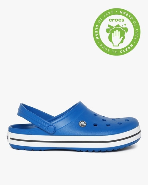 White and on sale blue crocs