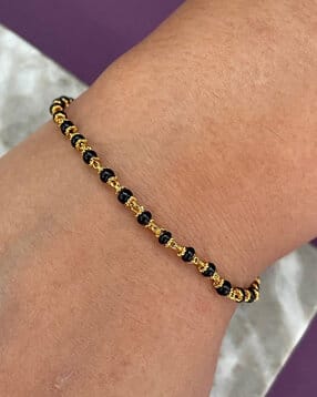 Gold-Plated Beaded Link Bracelet-image-35