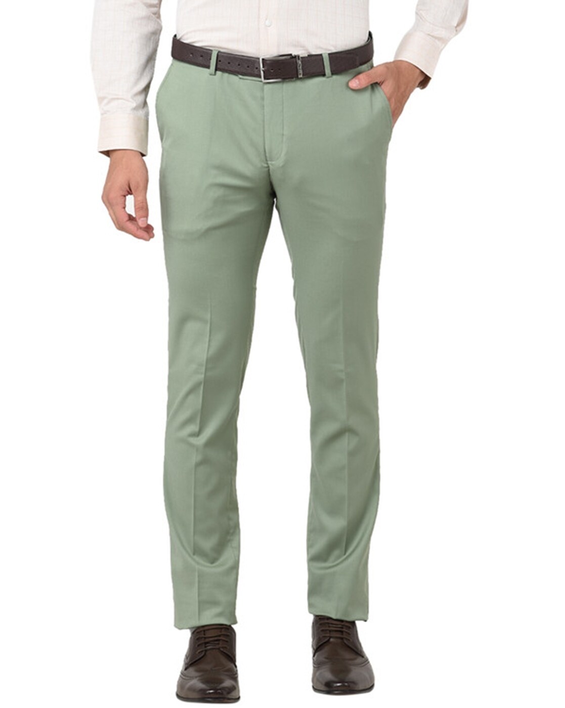 Cotton Blend Solid Slim Fit Formal Trouser – SaumyasStore