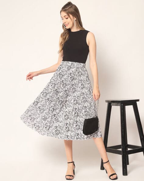 Floral Skater Skirt Midi True Decadence Lilac Madisyn Skirt Lilac