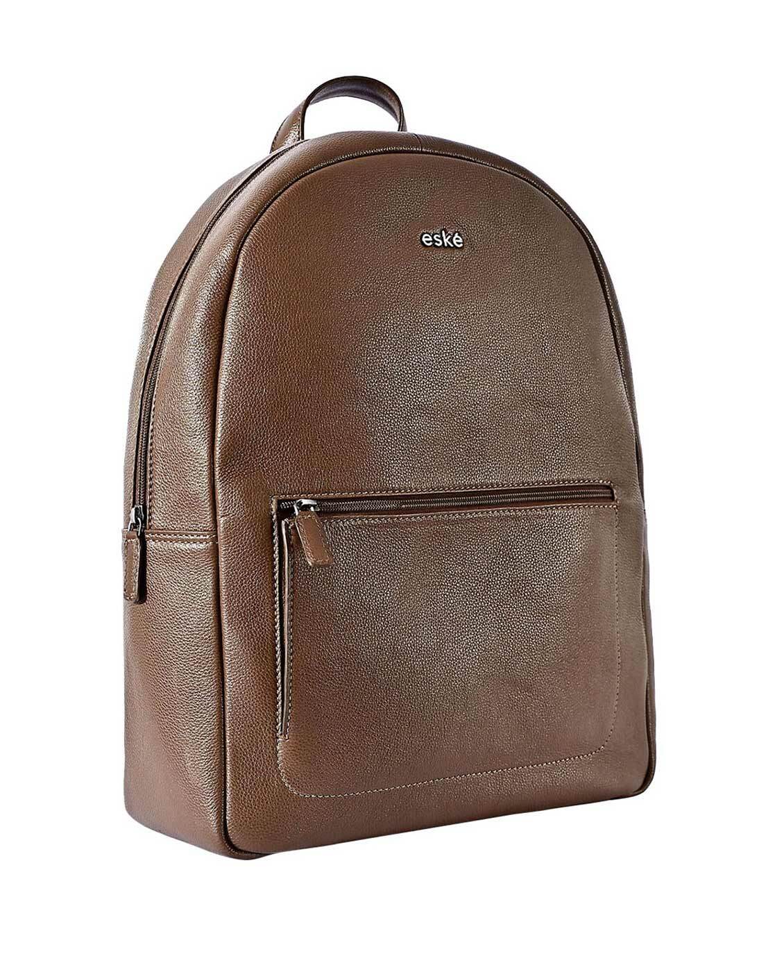 Vintage Unisex Tan Leather Tooled Backpack – Royal Stache