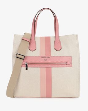 kempner large logo stripe tote bag