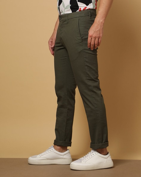 Buy Olive Green Trousers & Pants for Men by U.S. Polo Assn. Online