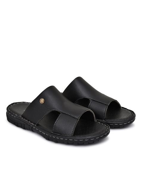 Round Toe Slip On Slides