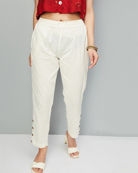 Straight Pants with Insert Pockets Price in India