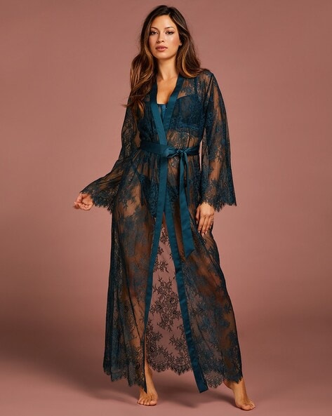 Floral Printed Dress Long Kimono Cotton Maxi Bathrobe Night Wear Women  Cloth Robe Cotton Nightwear Dress : Amazon.in: Fashion
