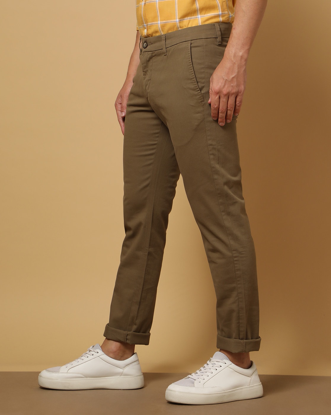 Buy Brown Organic Cotton Pants for Men Online in India at SELECTED HOMME |  170488301