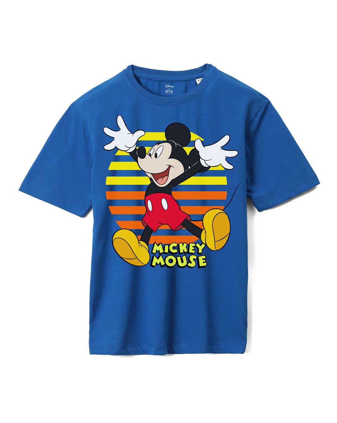 Mickey Mouse Print Loose Fit Crew-Neck T-Shirt