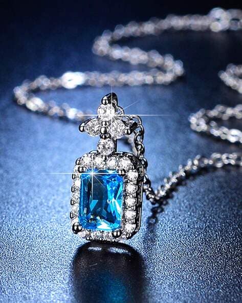 Glow in the Dark Mystical Gem Pendant Necklace - Blue | Claire's US