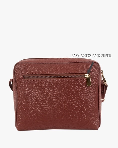 Buy Roma Leathers Genuine Leather Multi-Pocket Crossbody Purse Bag Burgundy  at Amazon.in