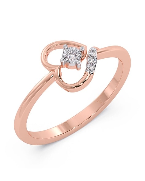 Diamond Engagement Ring Set in Rose Gold | KLENOTA