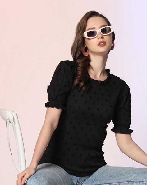 Buy Black Tops for Women by Clothzy Online