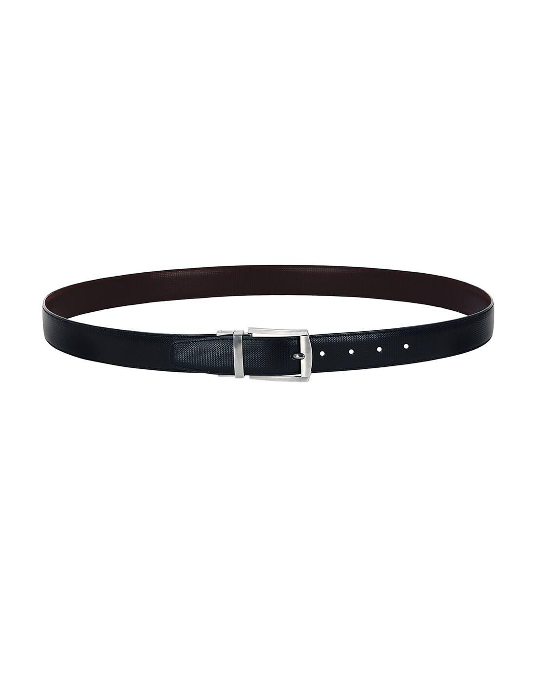 Buy Leather World Reversible Belt with Buckle Closure Online