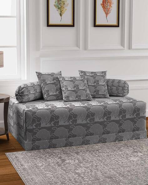 KLOTTHE Printed Single Bedsheet with Bolsters & Cushion Covers