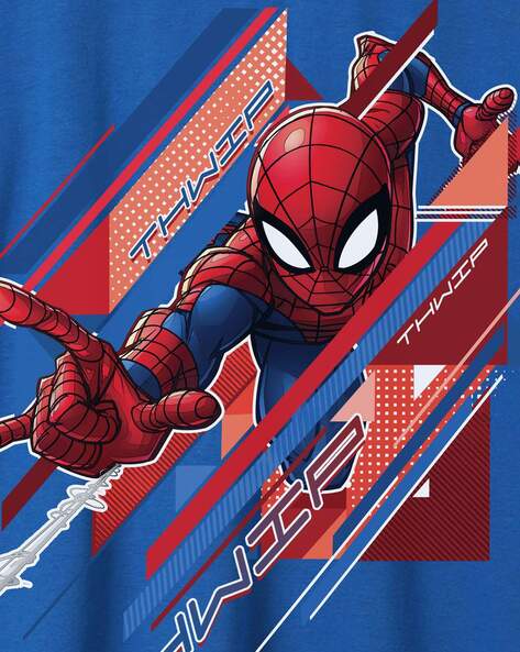 Blue hotsell spiderman shirt