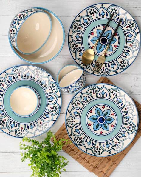 Buy Multicoloured Dinnerware for Home Kitchen by VAREESHA Online