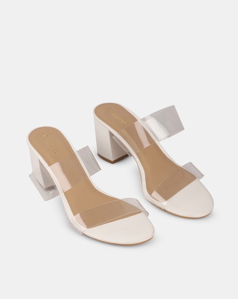 White chunky sole online sandals