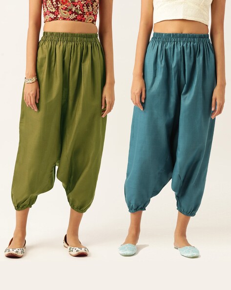 Women's High Waist Cotton Linen Harem Pants Ladies Palazzo Baggy Solid  Trousers | eBay