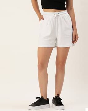 bene kleed Cotton Knit Shorts with Drawstring Waist-picture-13