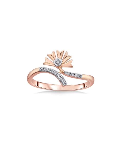 Rose Gold Diamond-Studded Ring