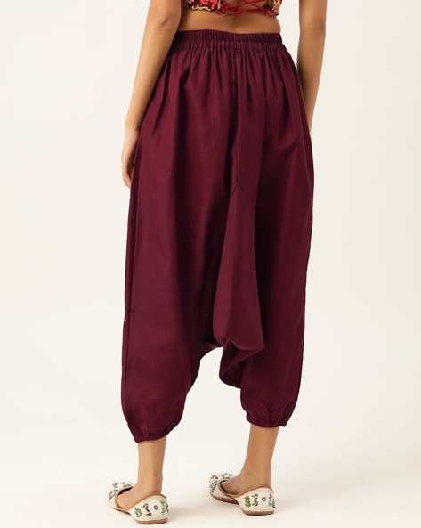 Women High Waisted Harem Pants Fold Over Baggy Loose Boho Pants Ankle  Length Beach Long Pant Yoga Sports Trouser - Walmart.com