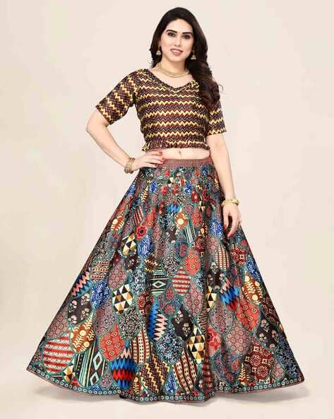 Buy Multi Lehenga Choli Sets for Women by KAIZEN TEXO FAB Online