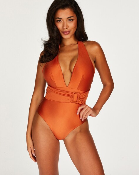 Open cheap front swimsuit