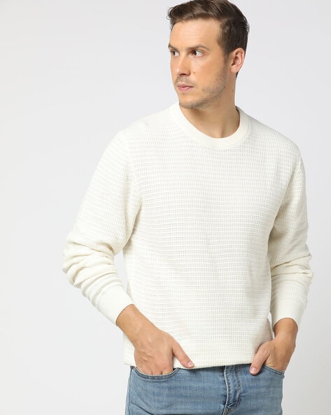 Crew-Neck Cotton Pullover