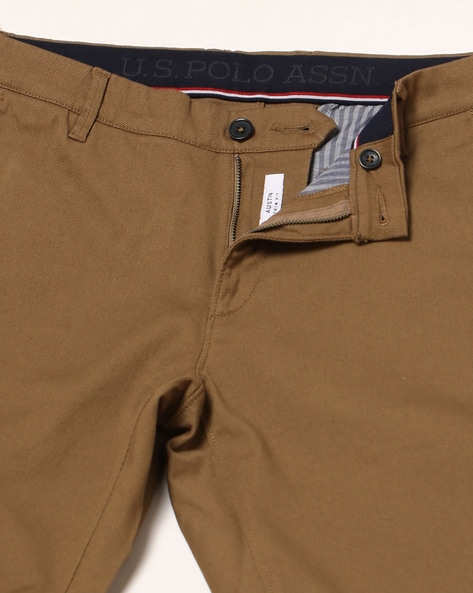 Buy U.S. Polo Assn. Men Beige Solid Slim fit Regular trousers Online at Low  Prices in India - Paytmmall.com