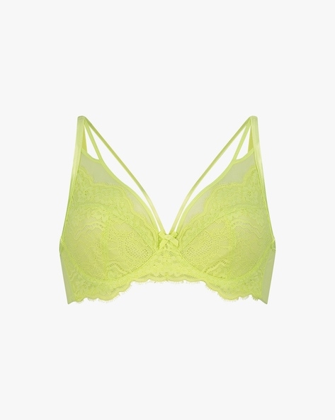 Lace Under-Wired Heavy-Padded Push-Up Bra