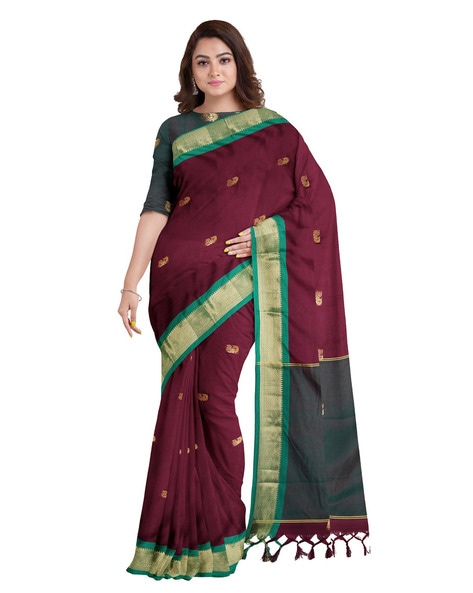 Green Banarasi Beautiful Zari Work In Form Of Traditional Motifs Soft Silk  Saree