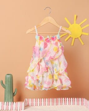 nauti nati Printed Ruffled Shift Dress with Bloomers-picture-11