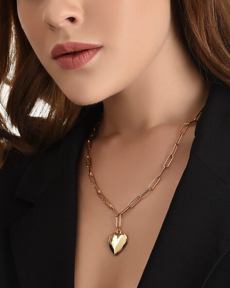 Thin herringbone gold chain necklace | VIE EN BLEU