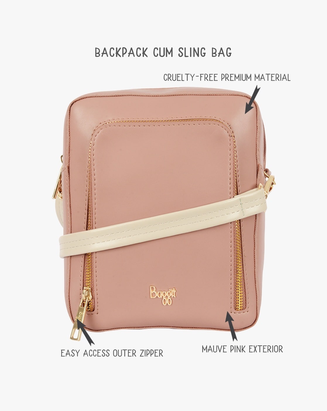 Baggit - How will you style this bag? a. Casuals b. Formals Fetch  compliments for your style by carrying this functional backpack G SPIRAL by  Baggit which has ample room to accommodate