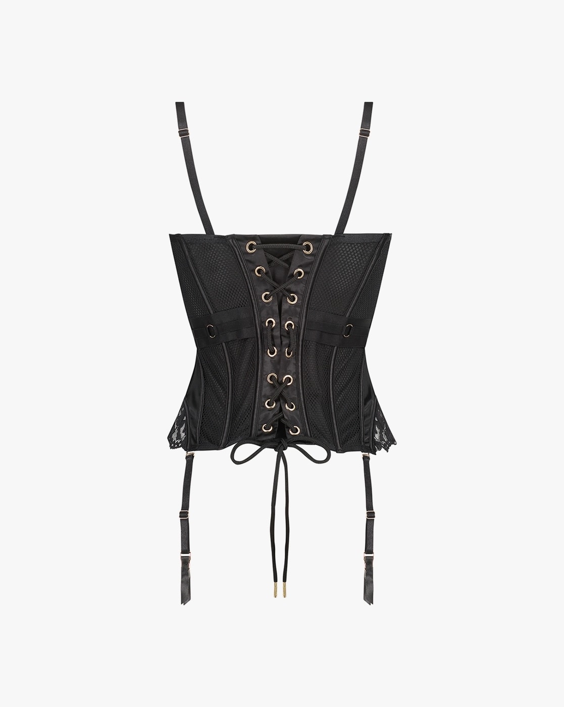 Innate Attraction Black Lace Bustier Top