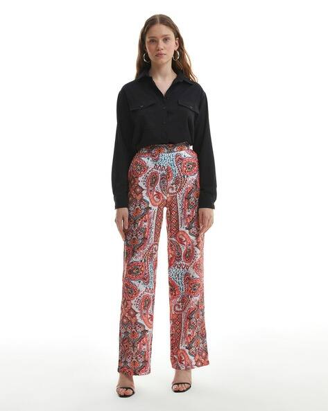 SAM Paisley Print Straight Fit Pants