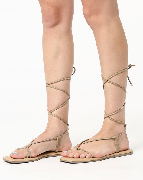 Lace-Up Sandals - Taupe Sandals - Gladiator Sandals - $27.00 - Lulus