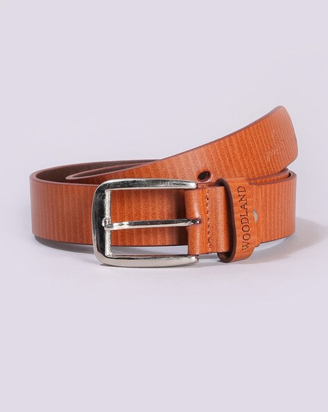 Woodland Tan Casual Leather Belt for Men