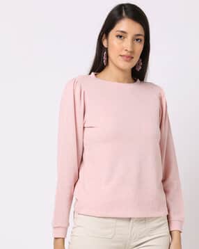 fig Crew-Neck Sweatshirt with Puff Sleeves-picture-42