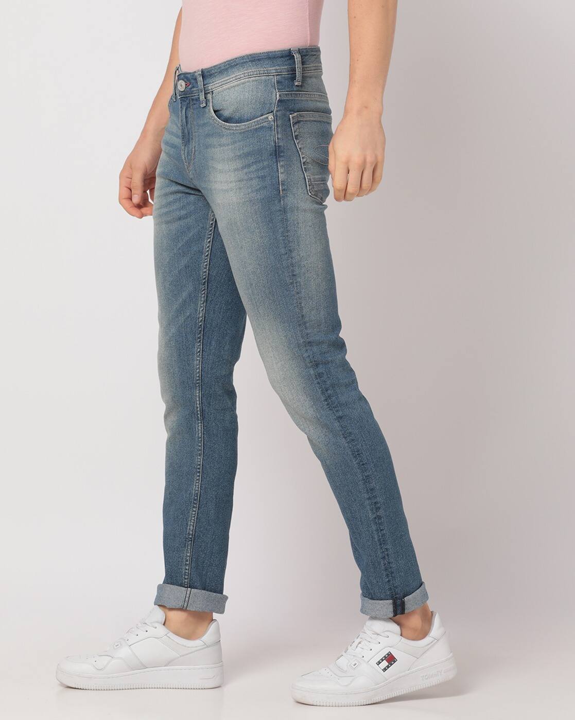 Men Mid-Wash Skinny Fit Jeans