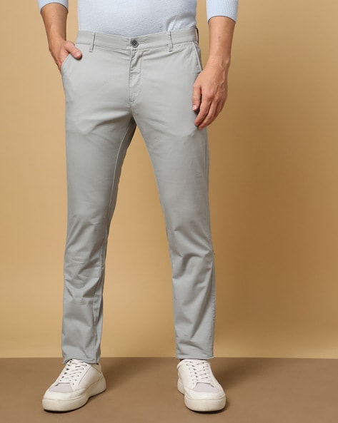 Buy Beige Khaki Stretch Chinos For Men Online In India