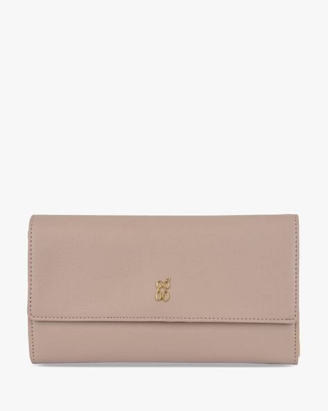 BAGGIT Women Tri-Fold Wallet with Snap-Button Closure
