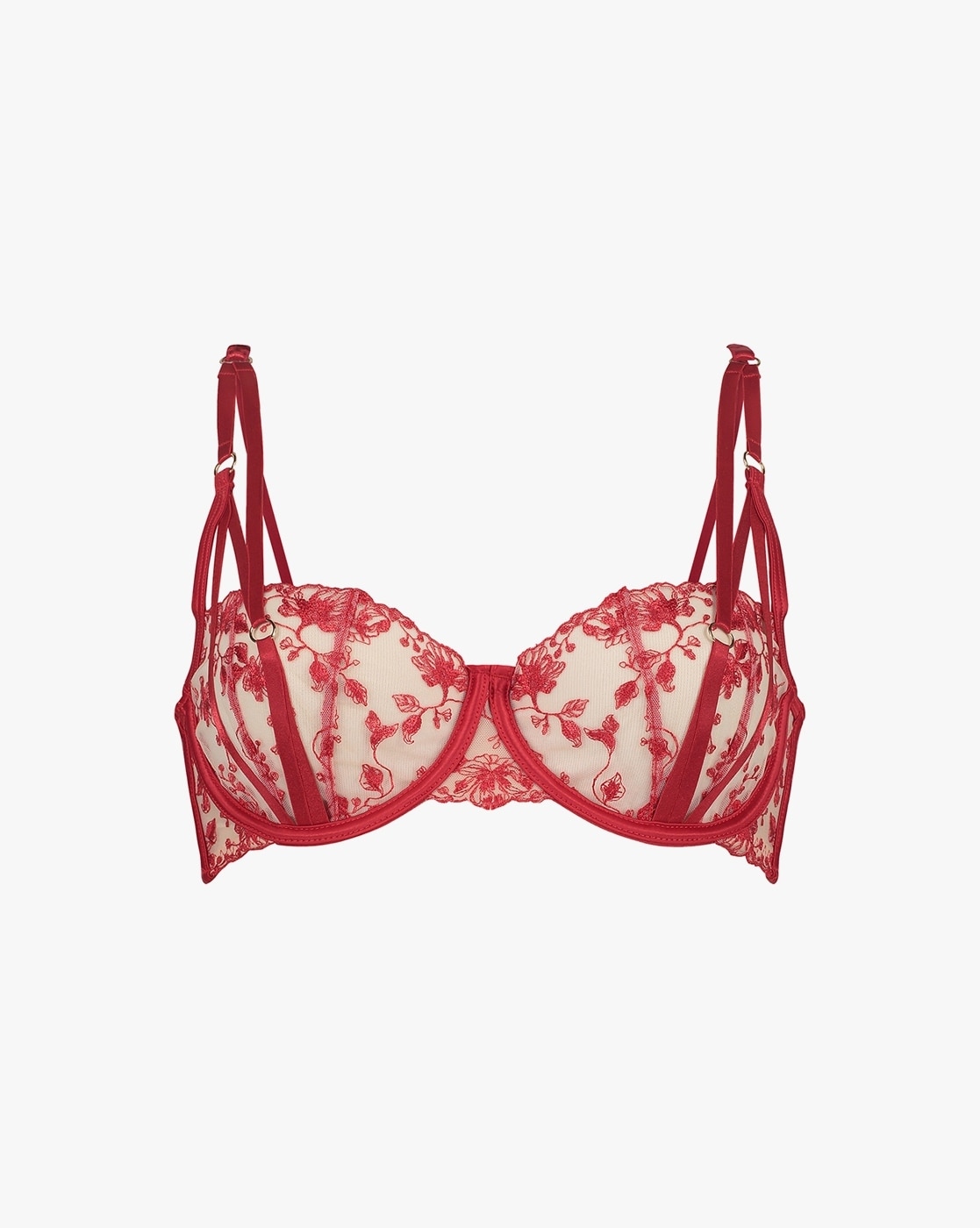 Hunkemoller Red Self Design Non Padded Wired Bra 5438793htm - Buy