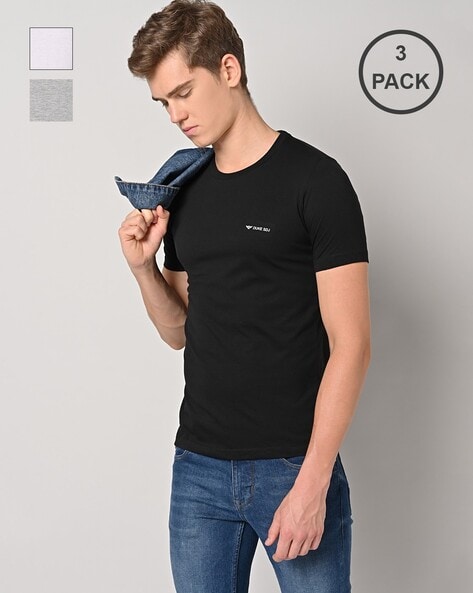 Pepe Jeans Solid Men Round Neck Multicolor T-Shirt - Buy Pepe Jeans Solid  Men Round Neck Multicolor T-Shirt Online at Best Prices in India |  Flipkart.com