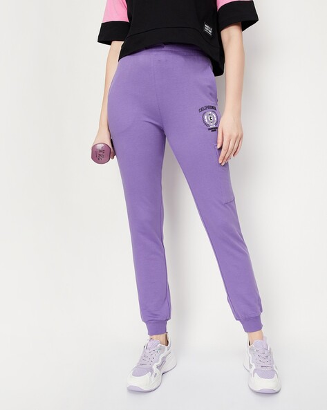 Buy Tokyo Talkies Purple Regular Fit Flared Track Pant for Women Online at  Rs.435 - Ketch