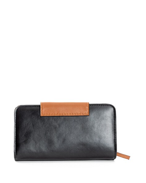 Rustic Leather Zip Long Checkbook Phone Wallet Purse With Strap –  iLeatherhandbag