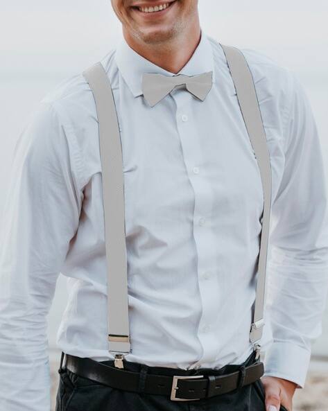 Stretchable Suspender Belt with Bow Tie