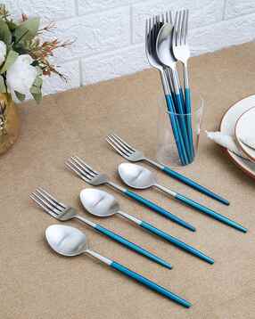 Set of 12 Spoons & Forks  with Matt Finish Handle-image-27